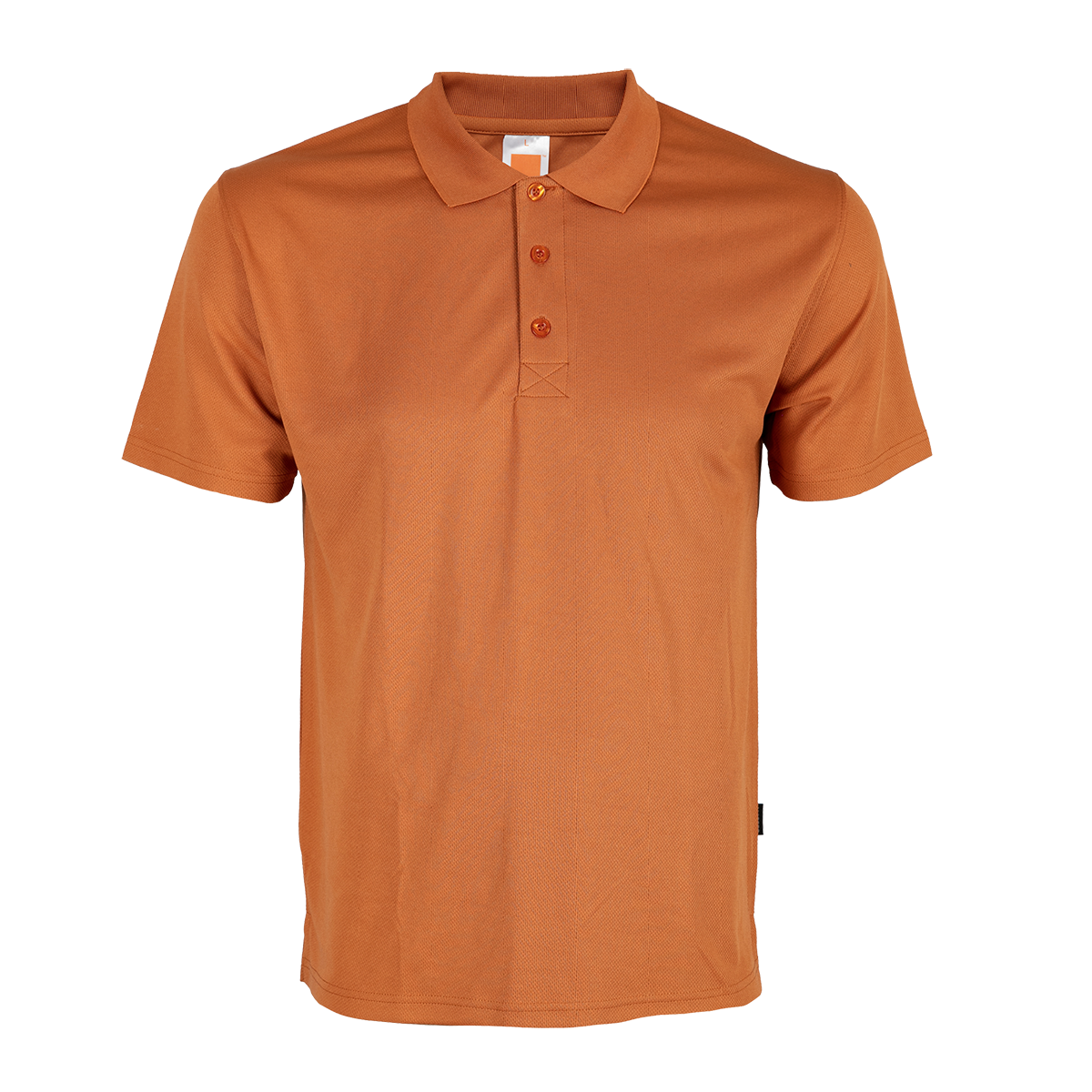 Autumn coloured dry-fit polo, a stylish option for custom merchandise.