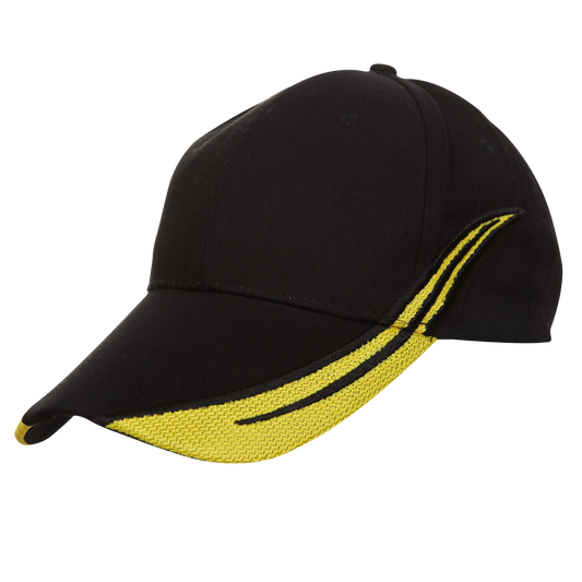 Cotton Snapback Cap - Black