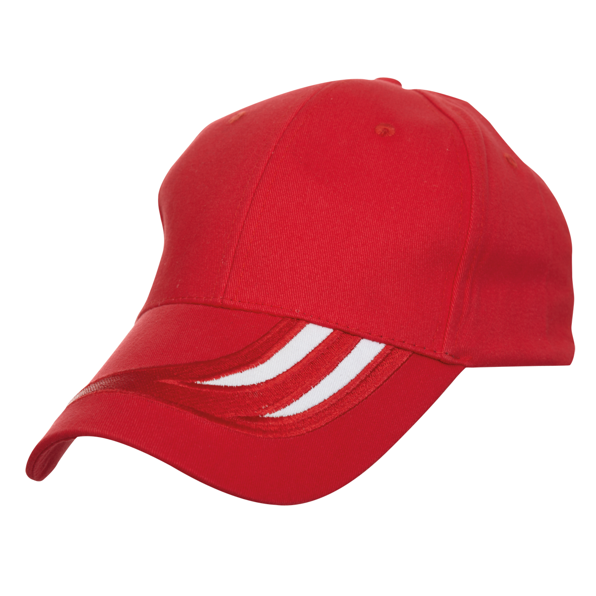Dual Tone Cotton Baseball Cap - Red