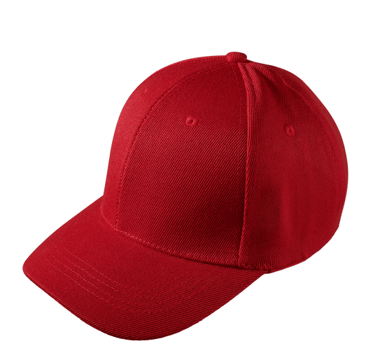 Kids Polyester Baseball Cap - Red