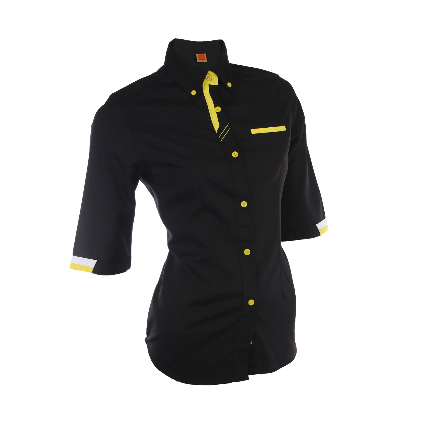 Apex Contrast 3/4 Sleeve Women's Collar Shirt