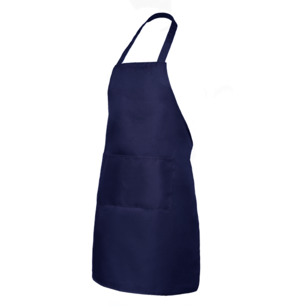 Consider this dark blue promotional apron for a timeless and useful giveaway at your next corporate event.