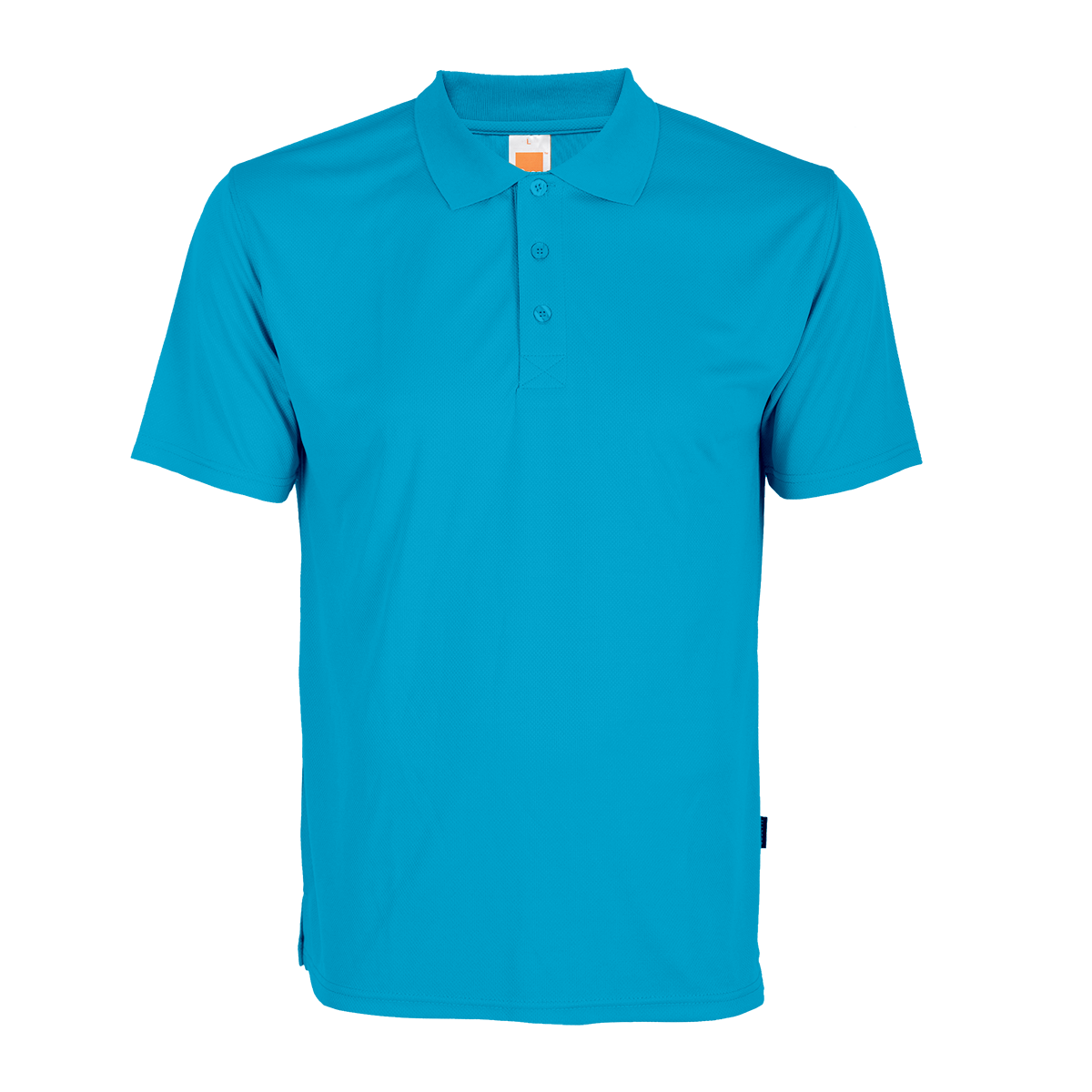 Bulk sea blue custom apparel: a quick-dry polo perfect for large-scale distribution.