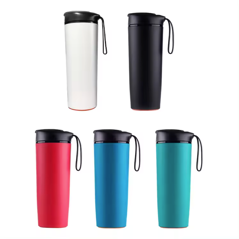 Variety of colours available for corporate gift double-wall suction tumblers