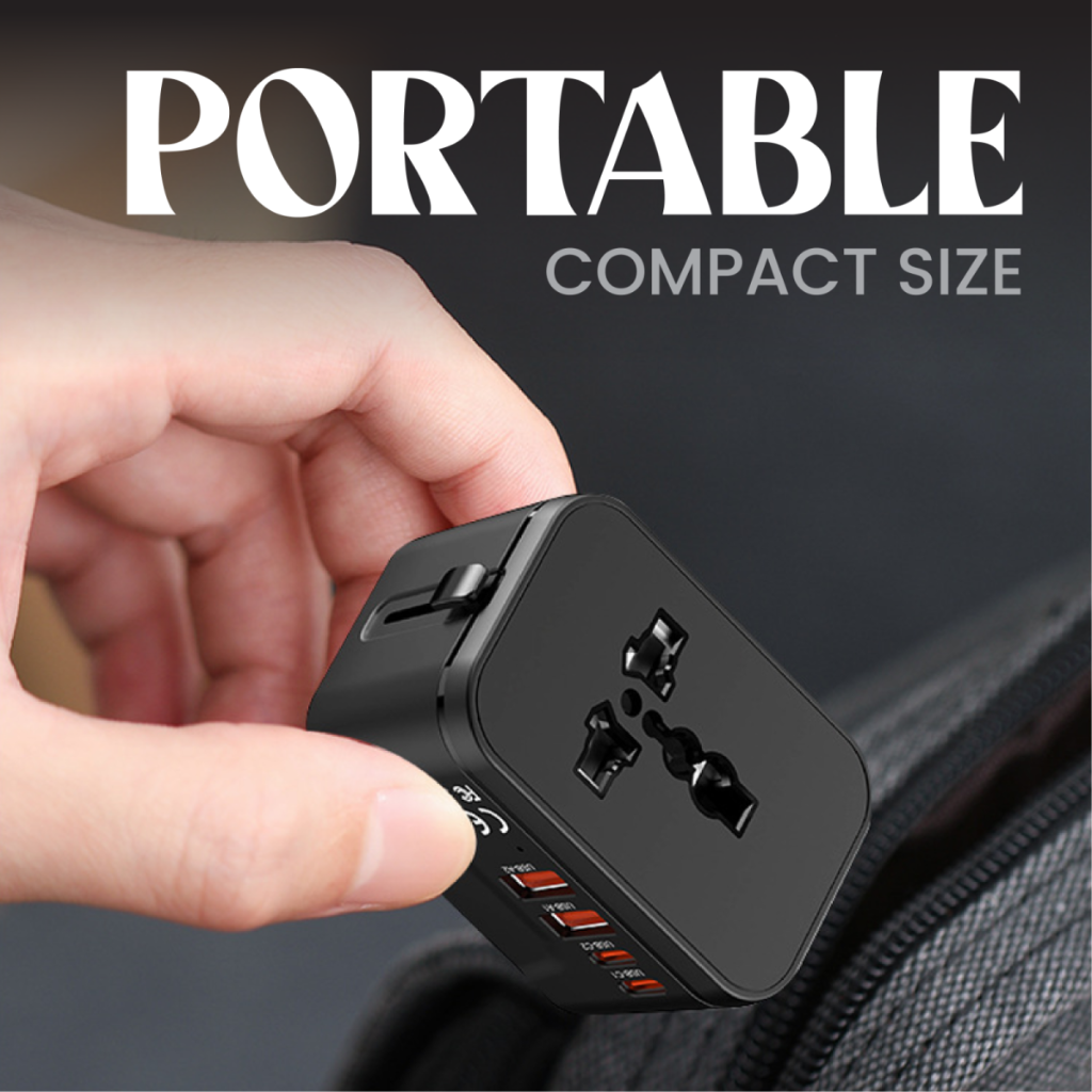 GaN fast charging global travel plug converter, a thoughtful corporate gift that combines portability with high-speed charging capabilities.