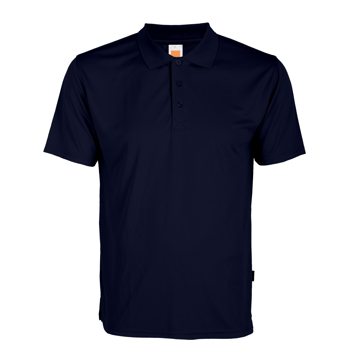 Basic navy dry-fit polo shirt, a staple for custom logo apparel and team wear.
