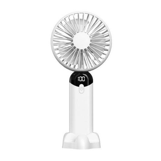 Customizable handheld fan, a unique piece of corporate merchandise and corporate swag.