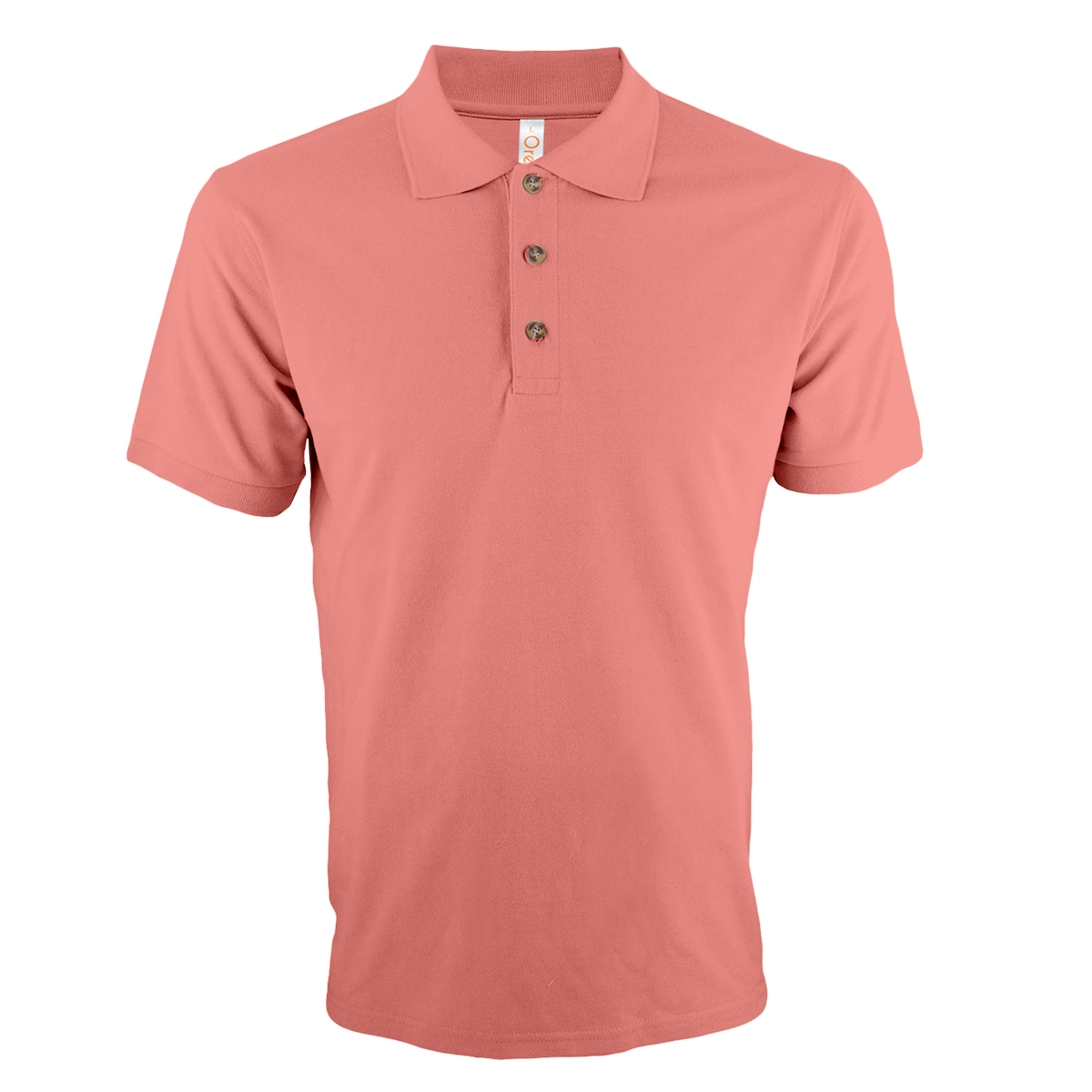 Custom Peach honeycomb polo, a bold and energetic option for unique corporate gifts and memorable swags.