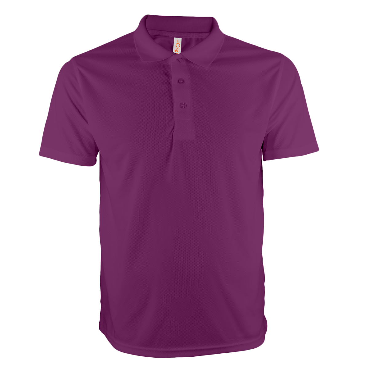 Executive-style dark purple dry-fit polo, serving as an effective marketing tool or premium gift.