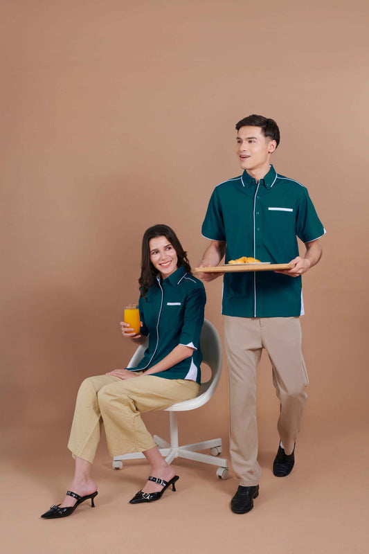 Button-Down Collar Short Sleeve Shirt - gallery 1