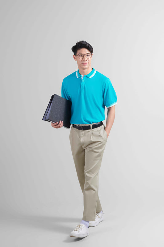 Honeycomb Multi Tipped Collar Polo Shirt - gallery 1