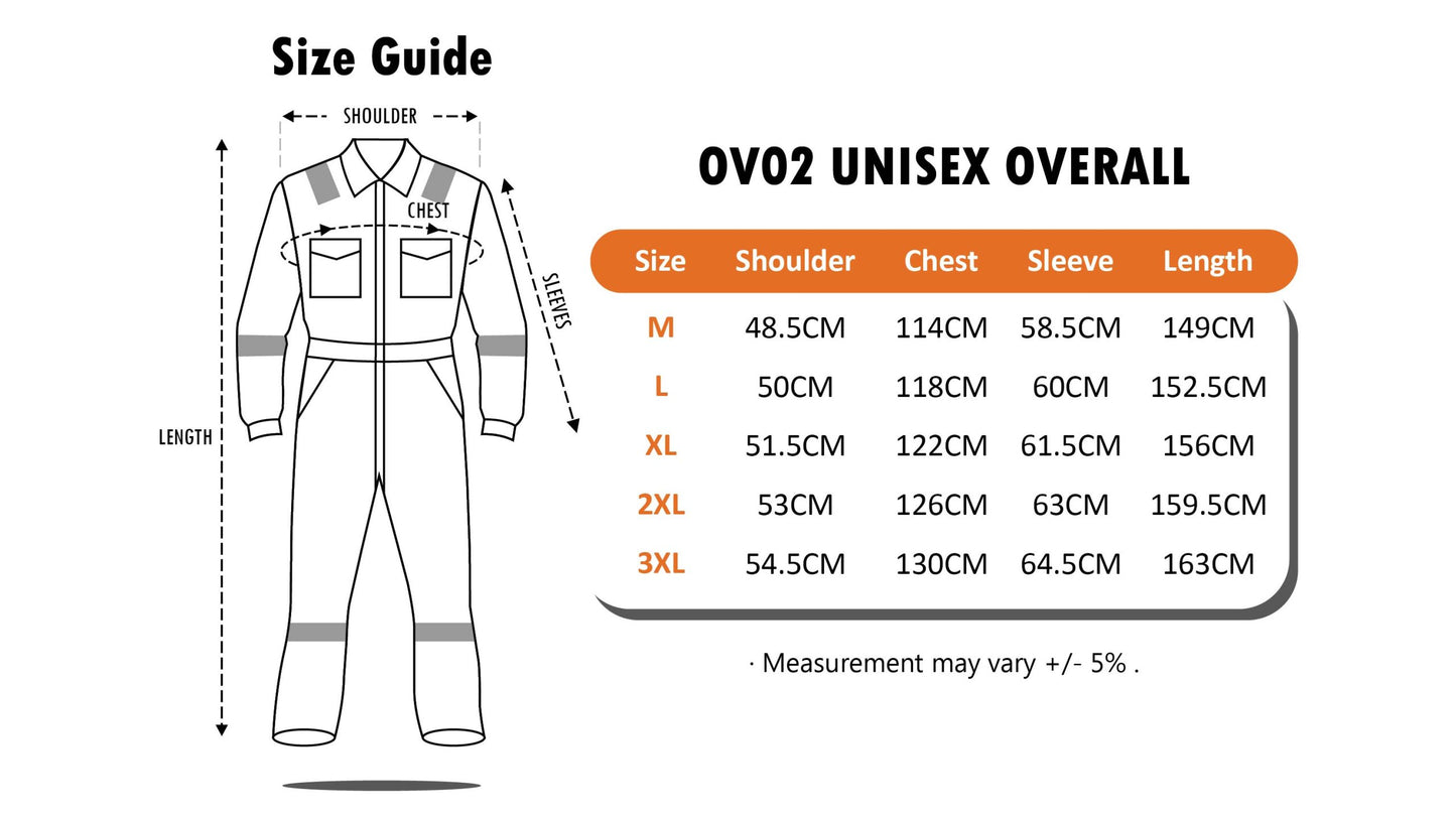 Cotton Coverall with Reflective Tape - gallery 1