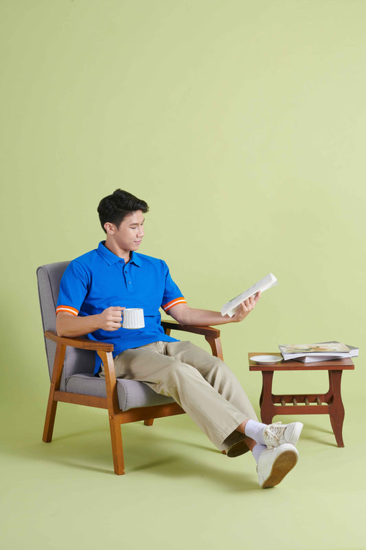 Honeycomb Colour Block Polo Shirt (Slim Variant) - gallery 1