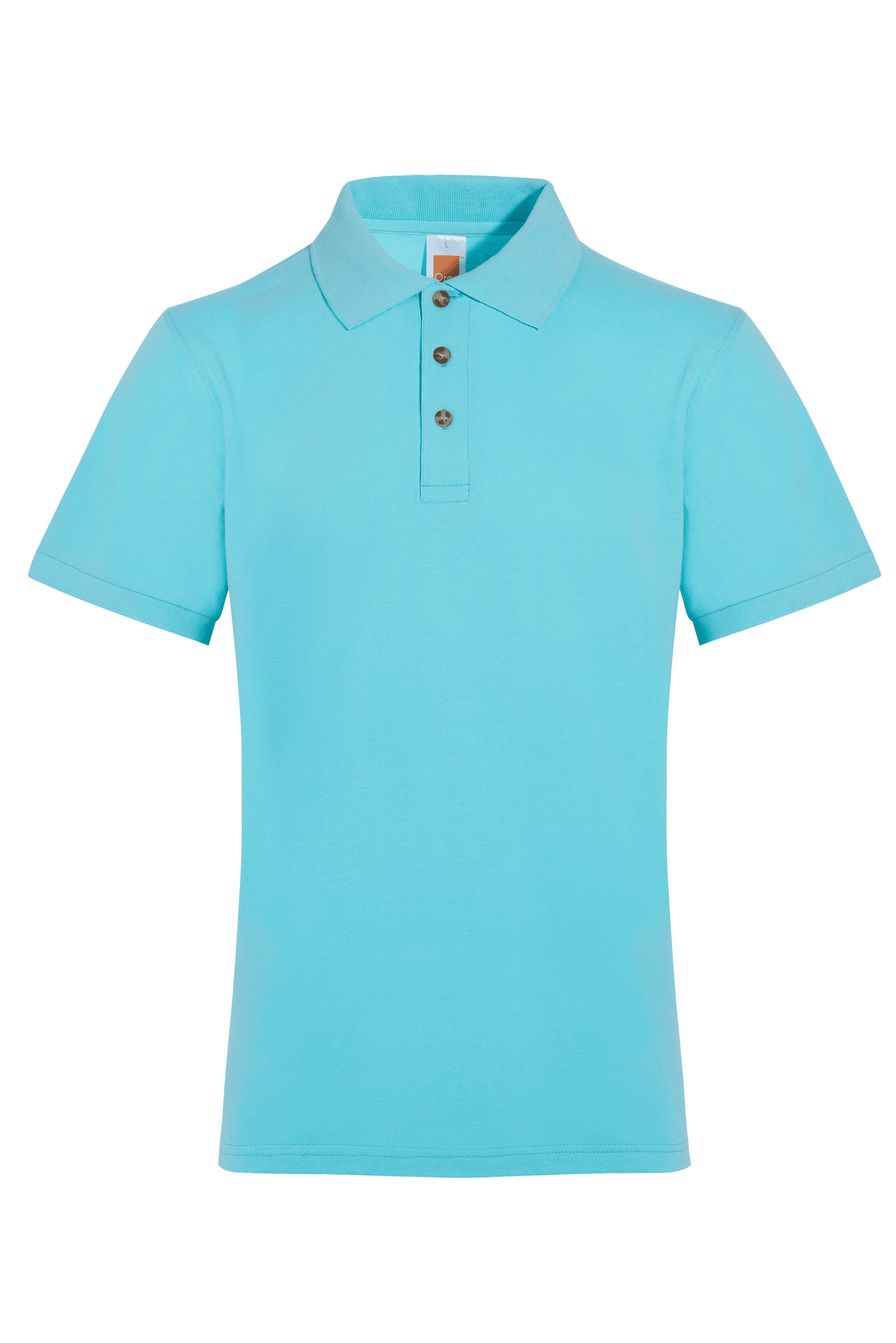 Premium Tiffany Blue honeycomb polo, offering quality and style. Your trusted uniform supplier for light-colored corporate needs.