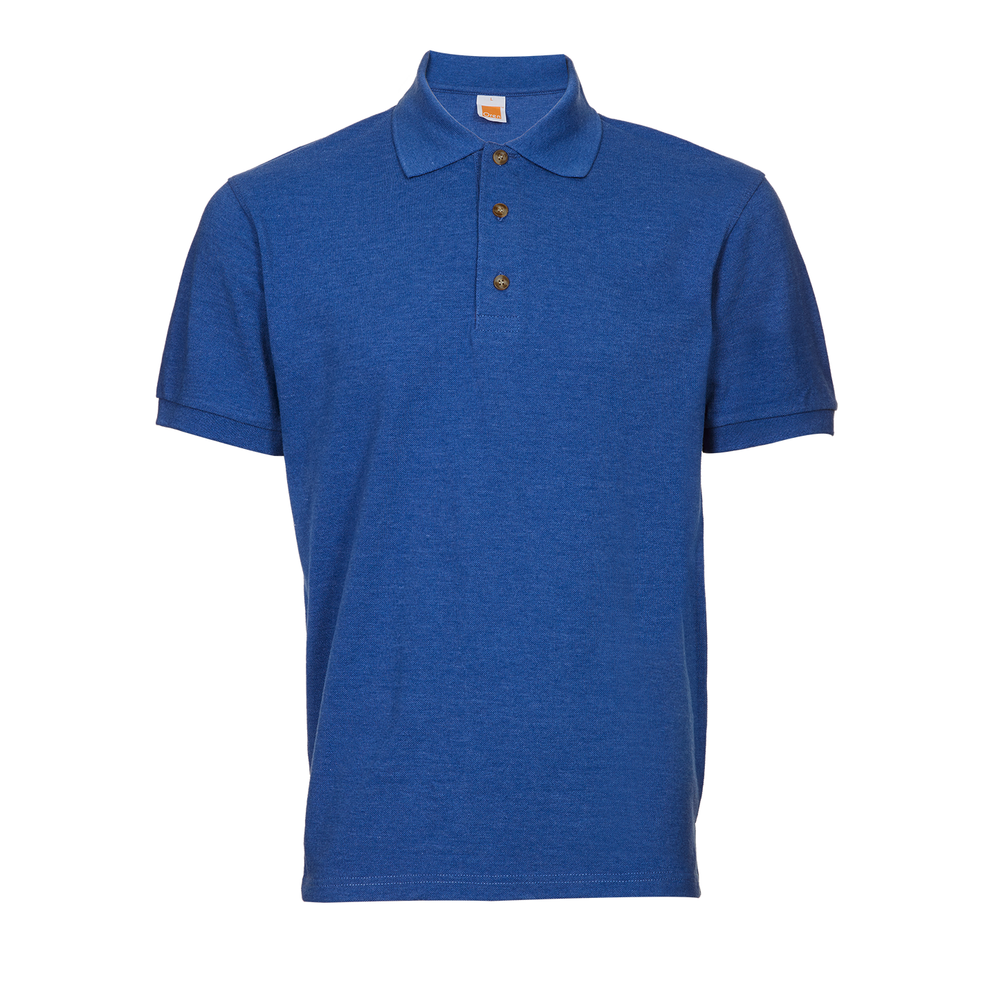 Professional Blue Melange polo shirt featuring a breathable honeycomb texture. A must-have in your corporate gifts selection.