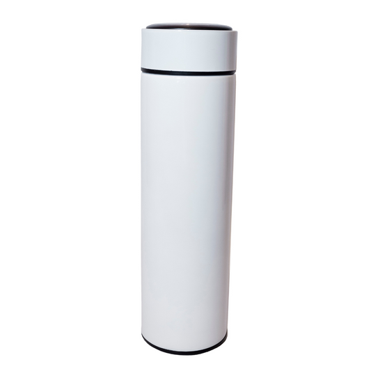 Promotional gift: white vacuum flask with your company logo