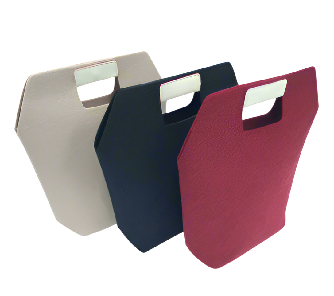 Personalized felt carrier bag with your company logo. High-quality custom merchandise for branding and marketing. Request a quote today.