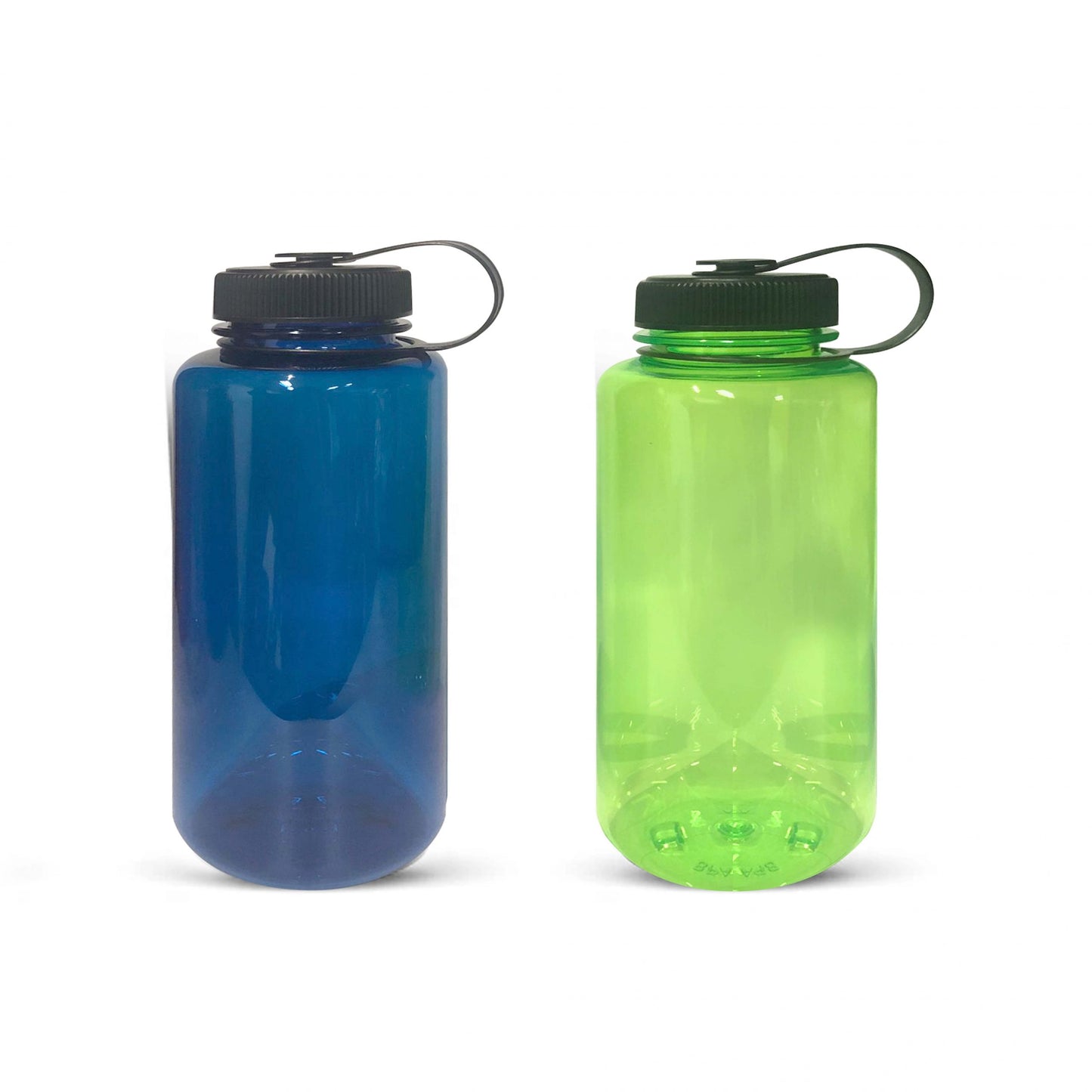 2 1L BPA Free water bottles in blue and green colour
