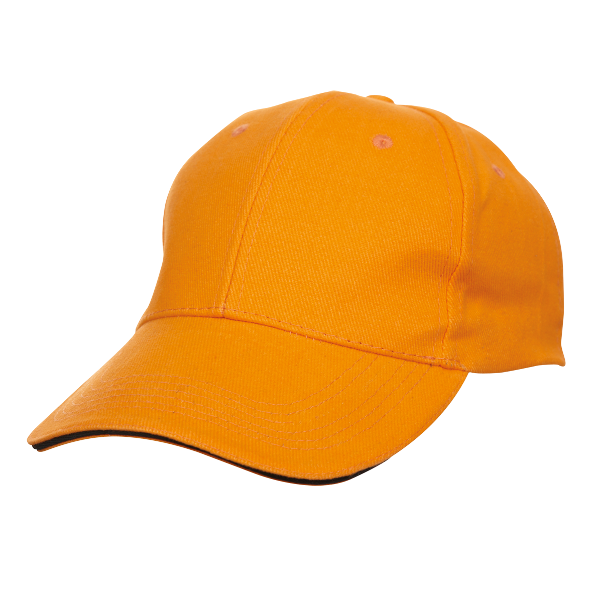Trim Two-Tone Cotton Baseball Cap - Orange