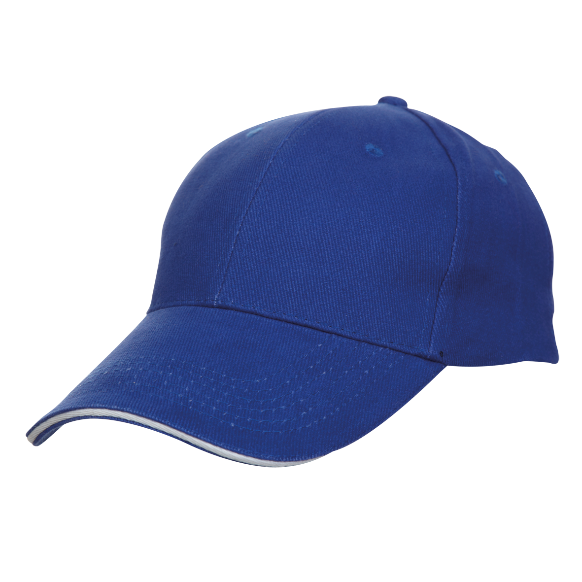 Trim Two-Tone Cotton Baseball Cap - Royal Blue