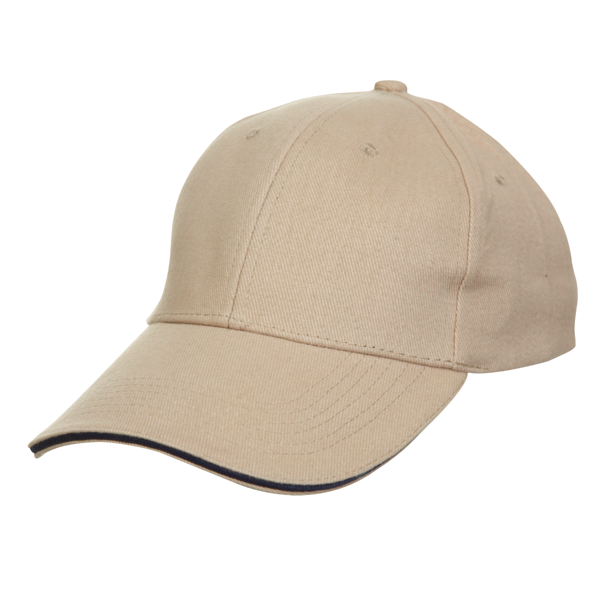 Trim Two-Tone Cotton Baseball Cap
