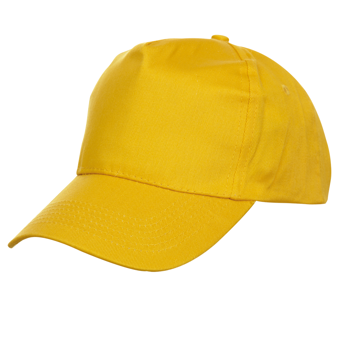 Polyester Baseball Cap (5 Panel) - Yellow