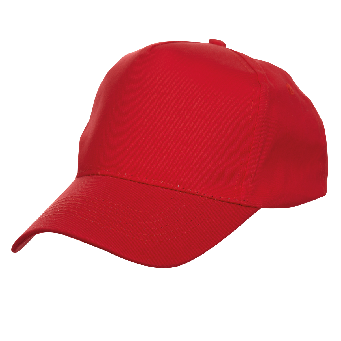 Polyester Baseball Cap (5 Panel) - Red