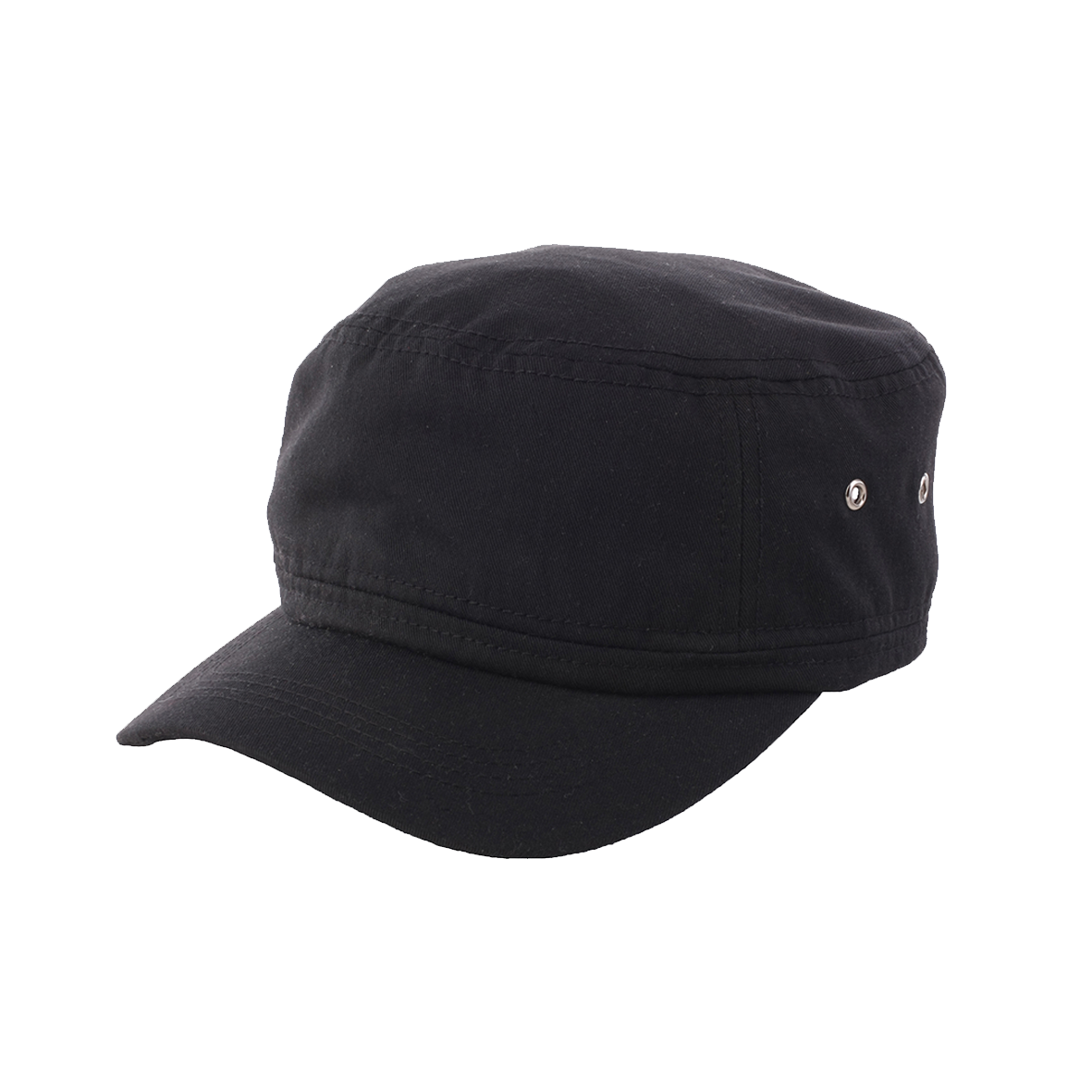 Cotton Military Cap - Black