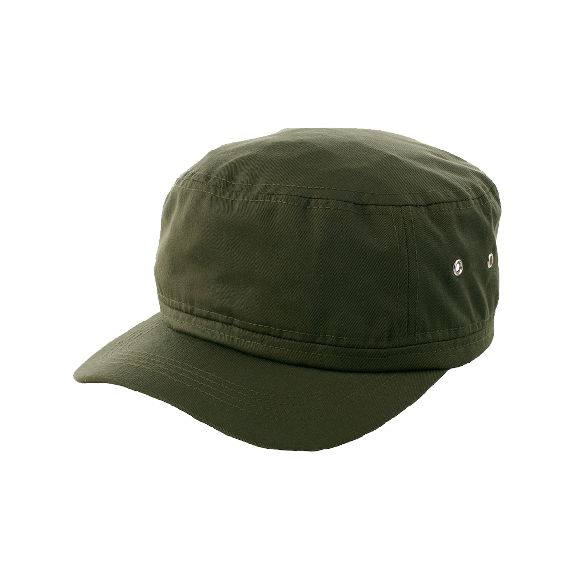 Cotton Military Cap - Army Green