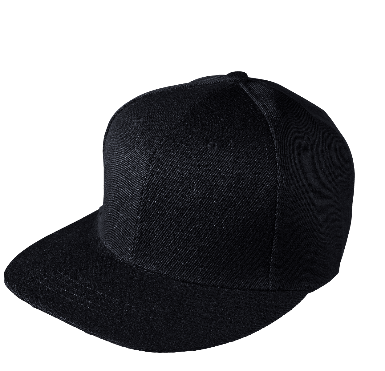Polyester Snapback Cap (Snap Closure) - Black