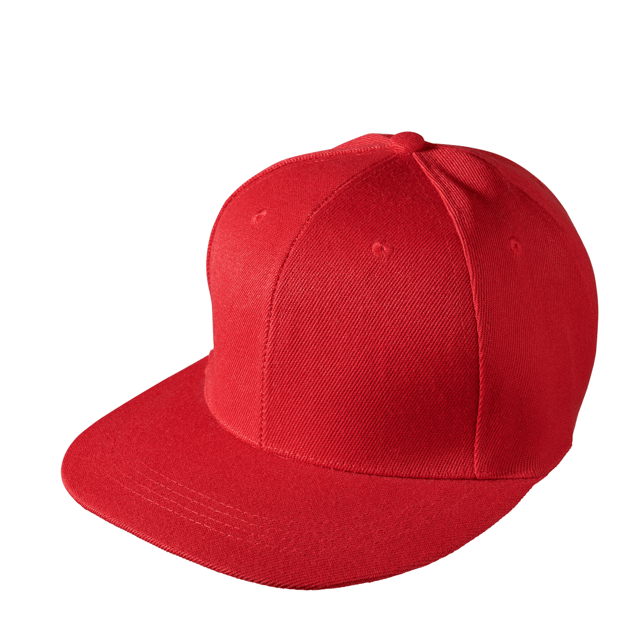 Polyester Snapback Cap (Snap Closure) - Red