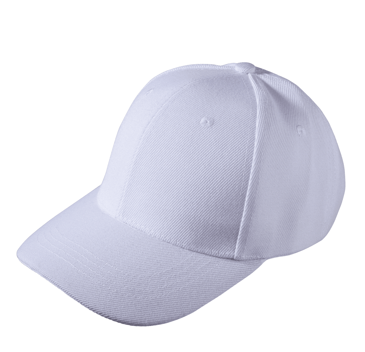 Kids Polyester Baseball Cap - White