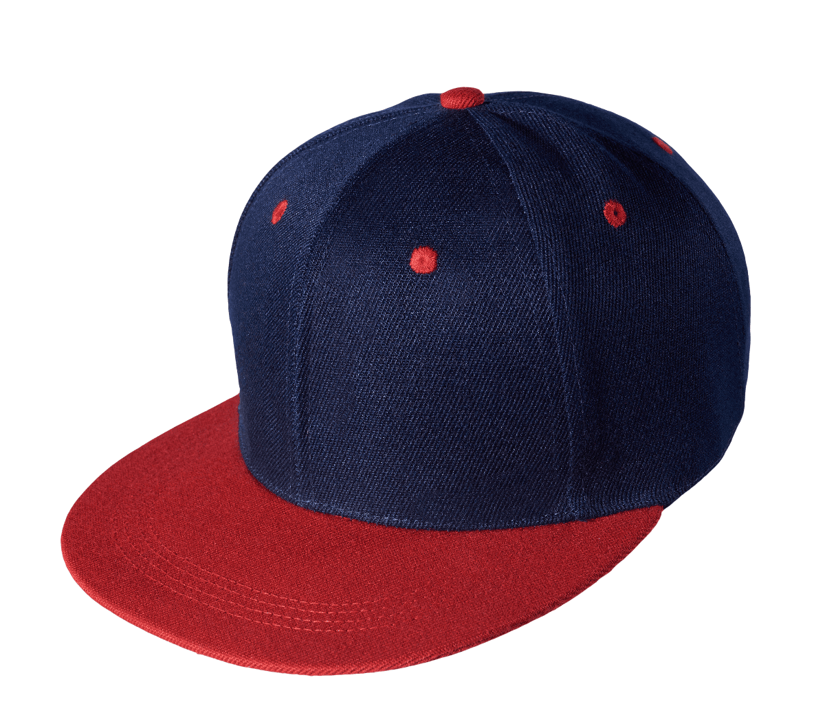 Polyester Two-Tone Snapback Cap - Navy