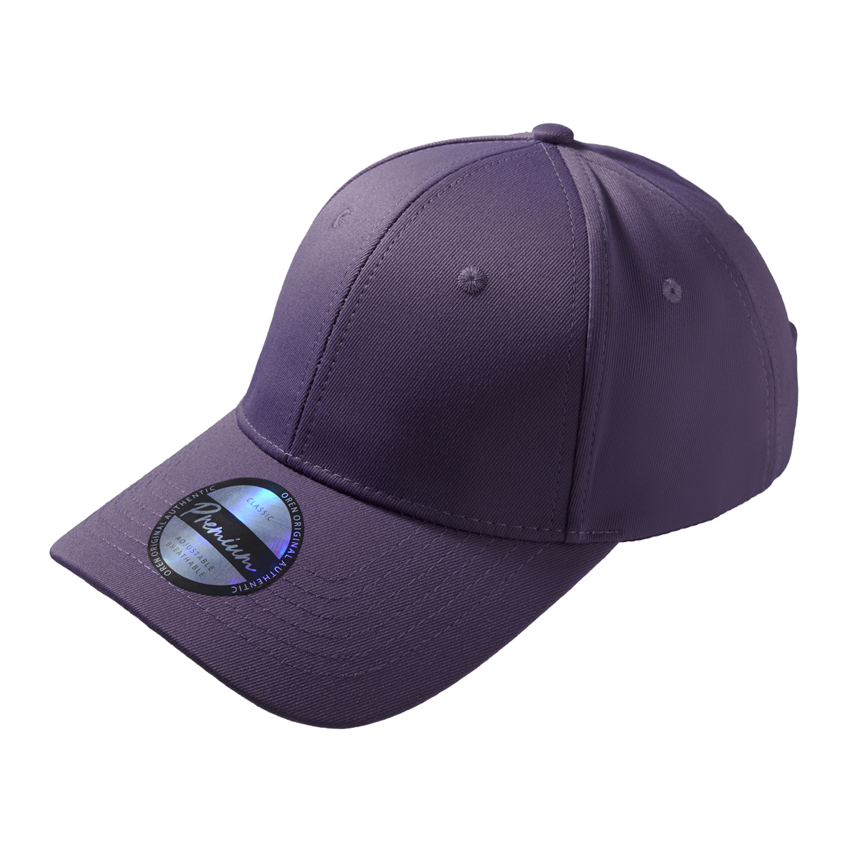 Premium Polyester Baseball Cap with Hologram Visor - Ultra Violet
