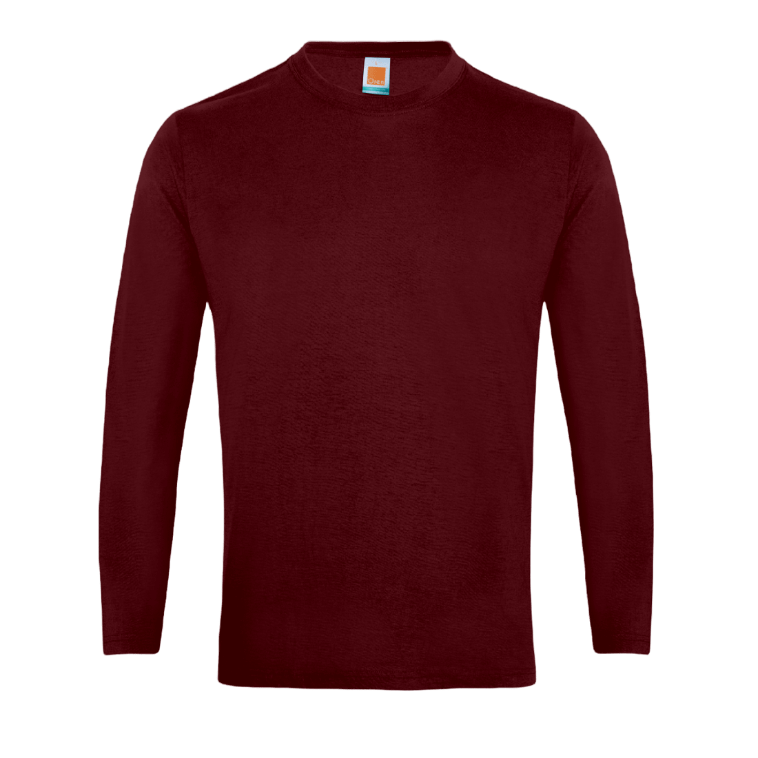 Long Sleeve Comfy Cotton T-Shirt - Maroon