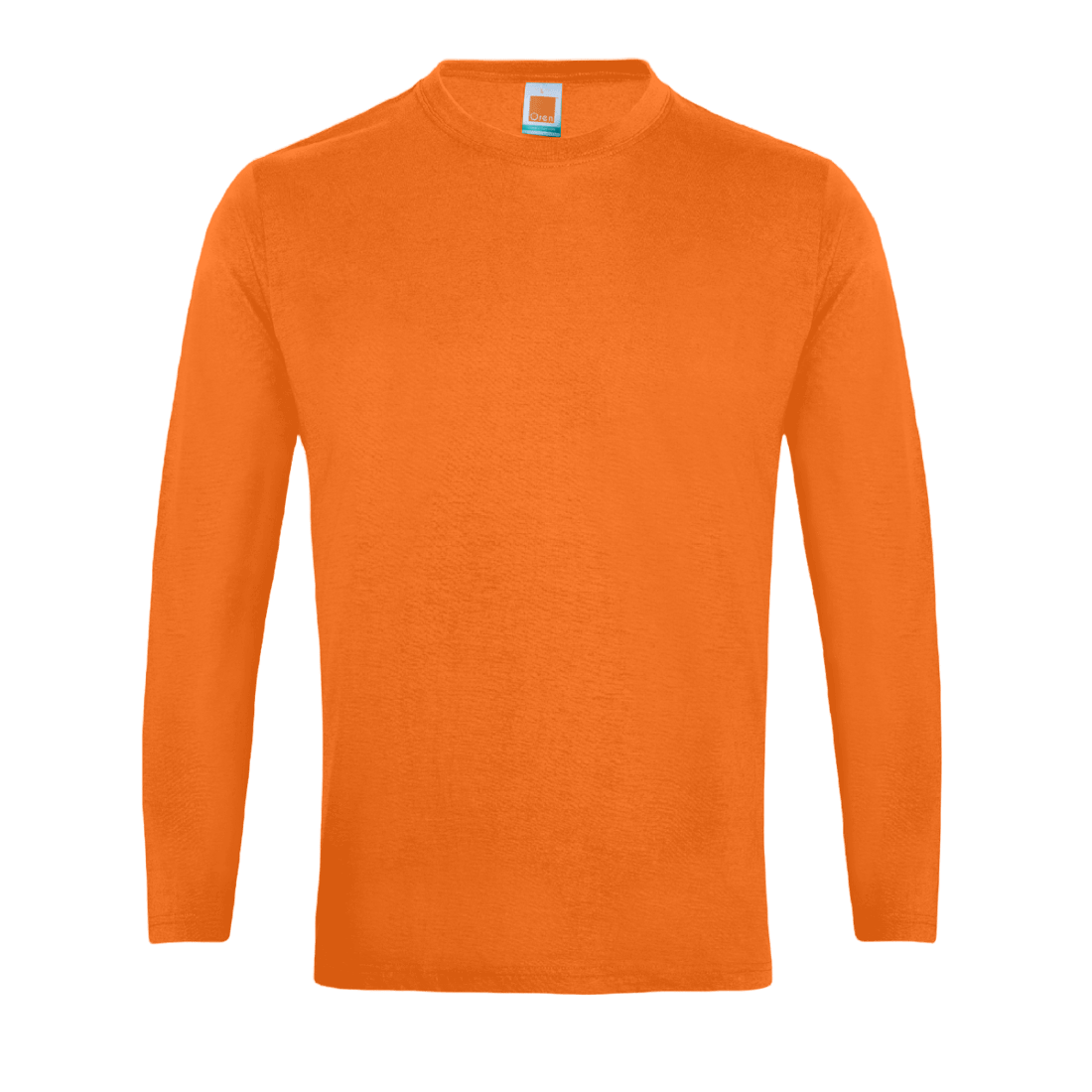 Long Sleeve Comfy Cotton T-Shirt - Orange