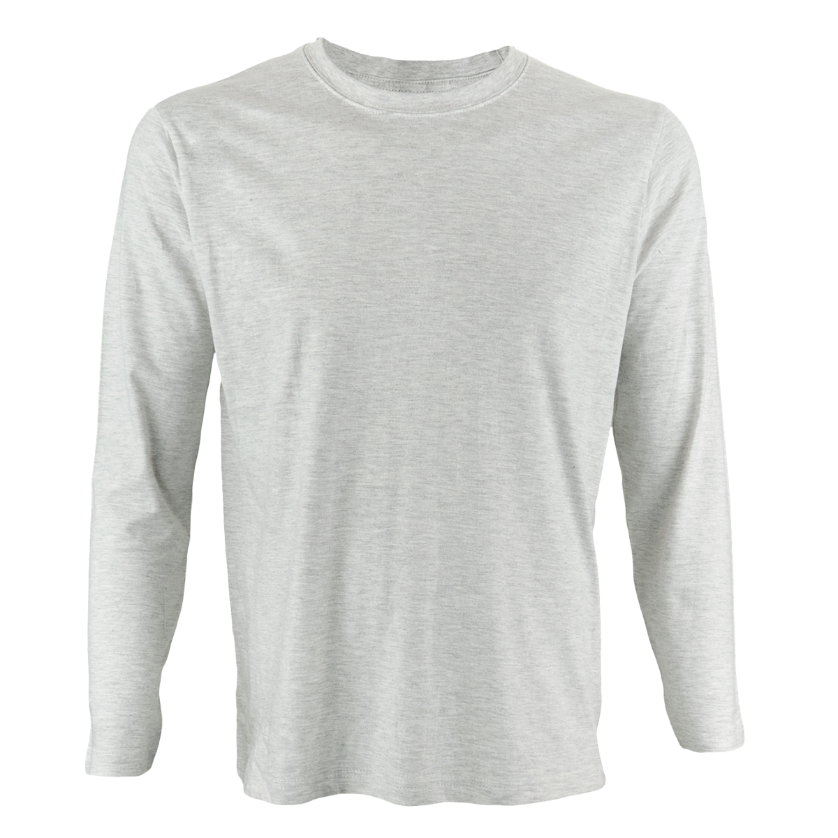 Long Sleeve Comfy Cotton T-Shirt - Ash Grey