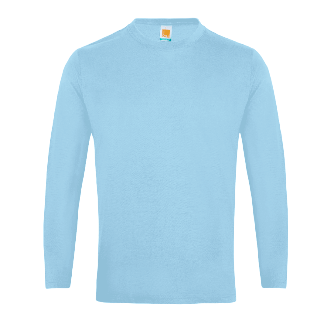 Long Sleeve Comfy Cotton T-Shirt - Light Blue