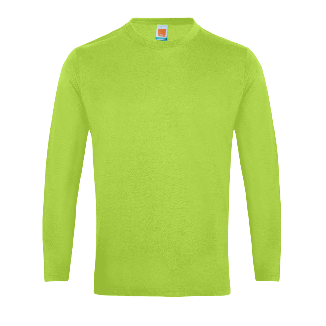 Long Sleeve Comfy Cotton T-Shirt - Lime Green