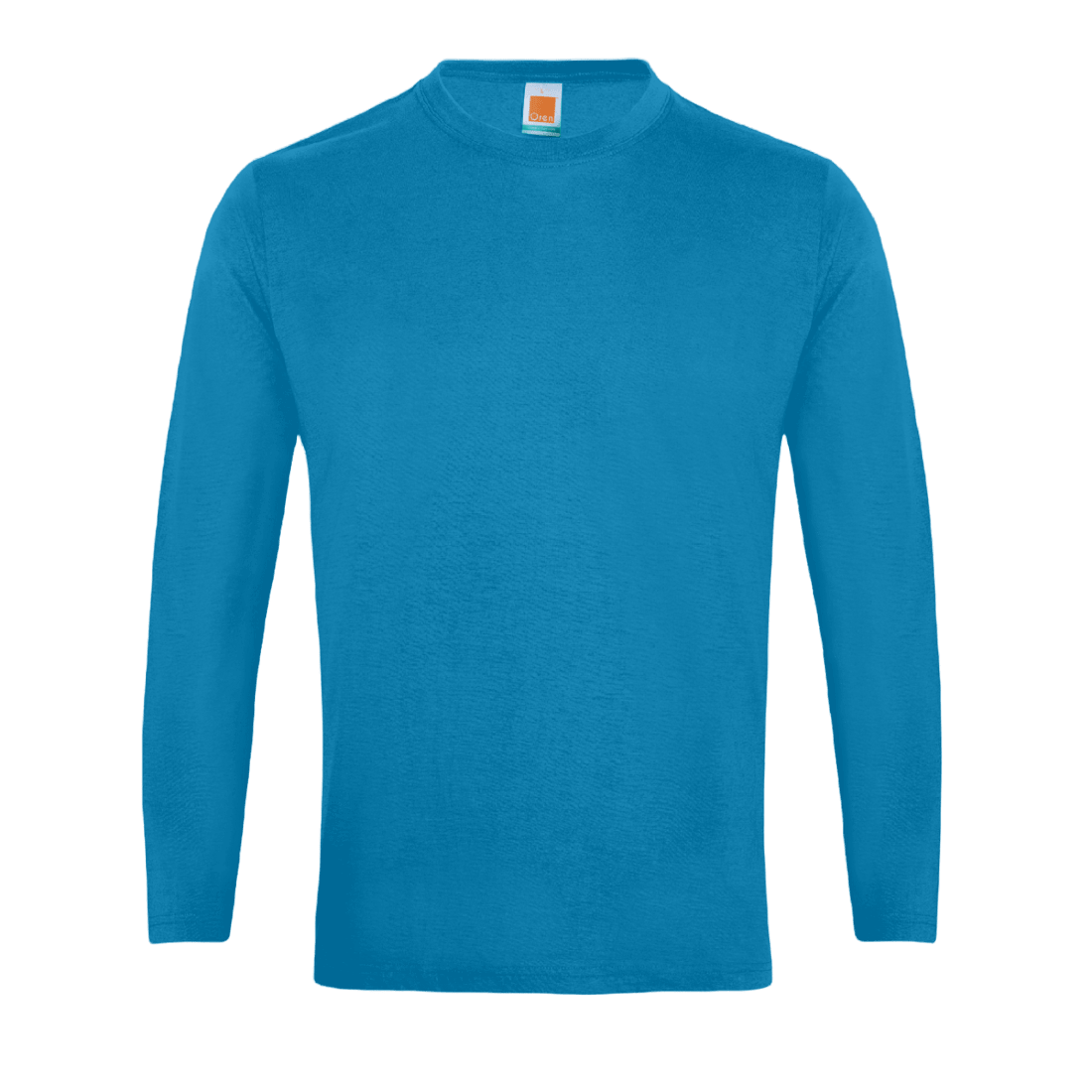 Long Sleeve Comfy Cotton T-Shirt - Sea Blue