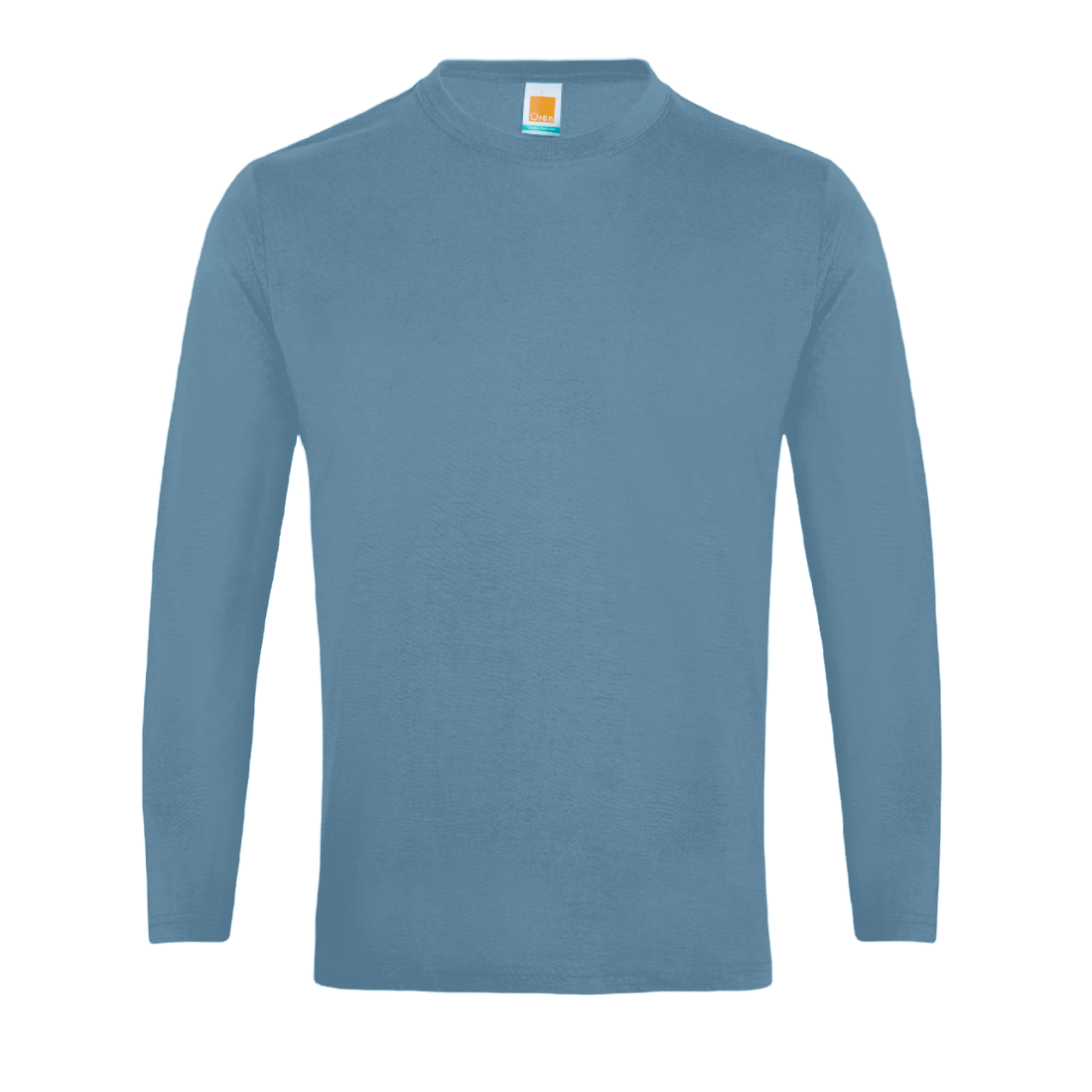 Long Sleeve Comfy Cotton T-Shirt - Air Force Blue
