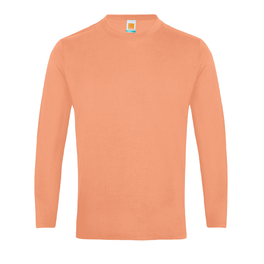 Long Sleeve Comfy Cotton T-Shirt - Light Salmon
