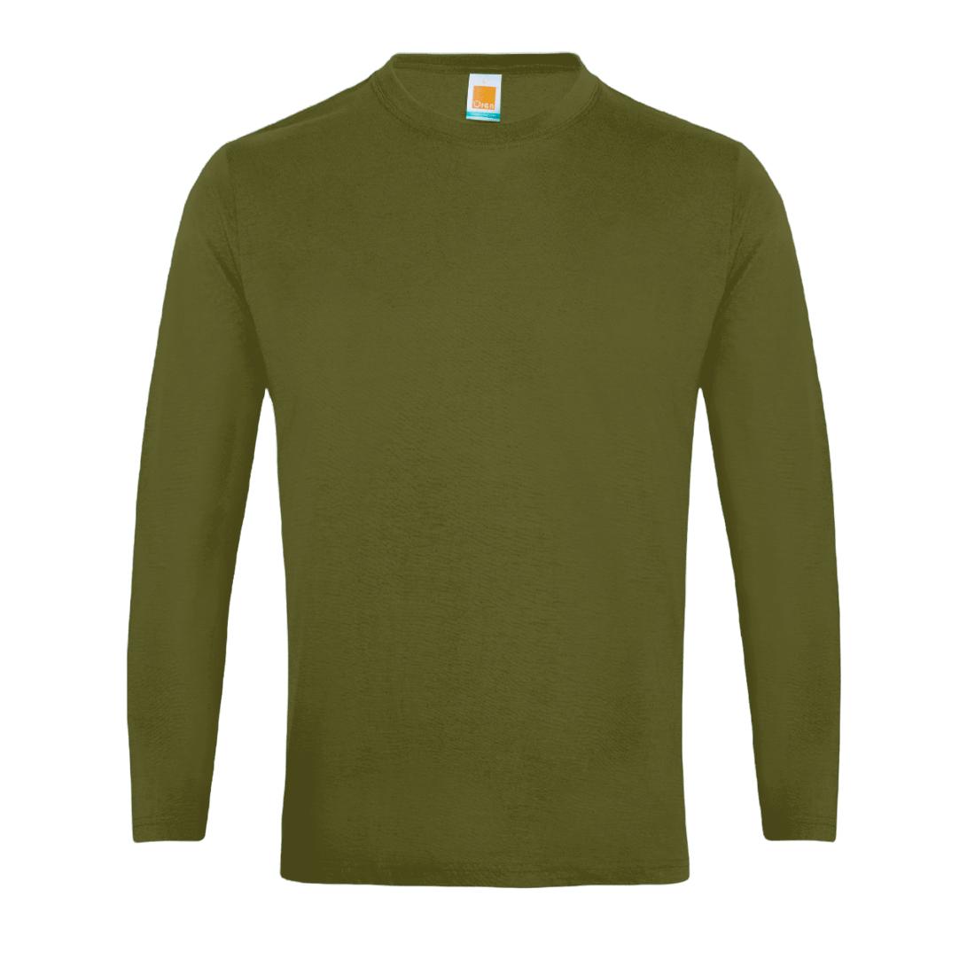 Long Sleeve Comfy Cotton T-Shirt - Olive
