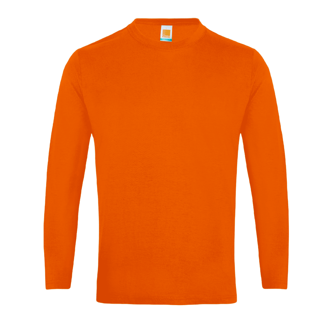 Long Sleeve Comfy Cotton T-Shirt - Orange Pro