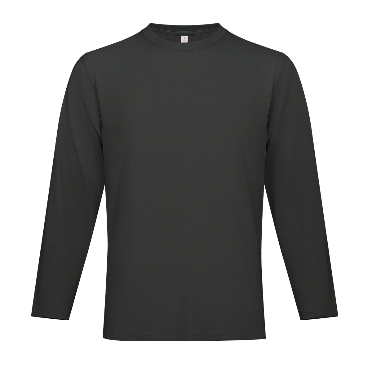 Long Sleeve Comfy Cotton T-Shirt - Charcoal