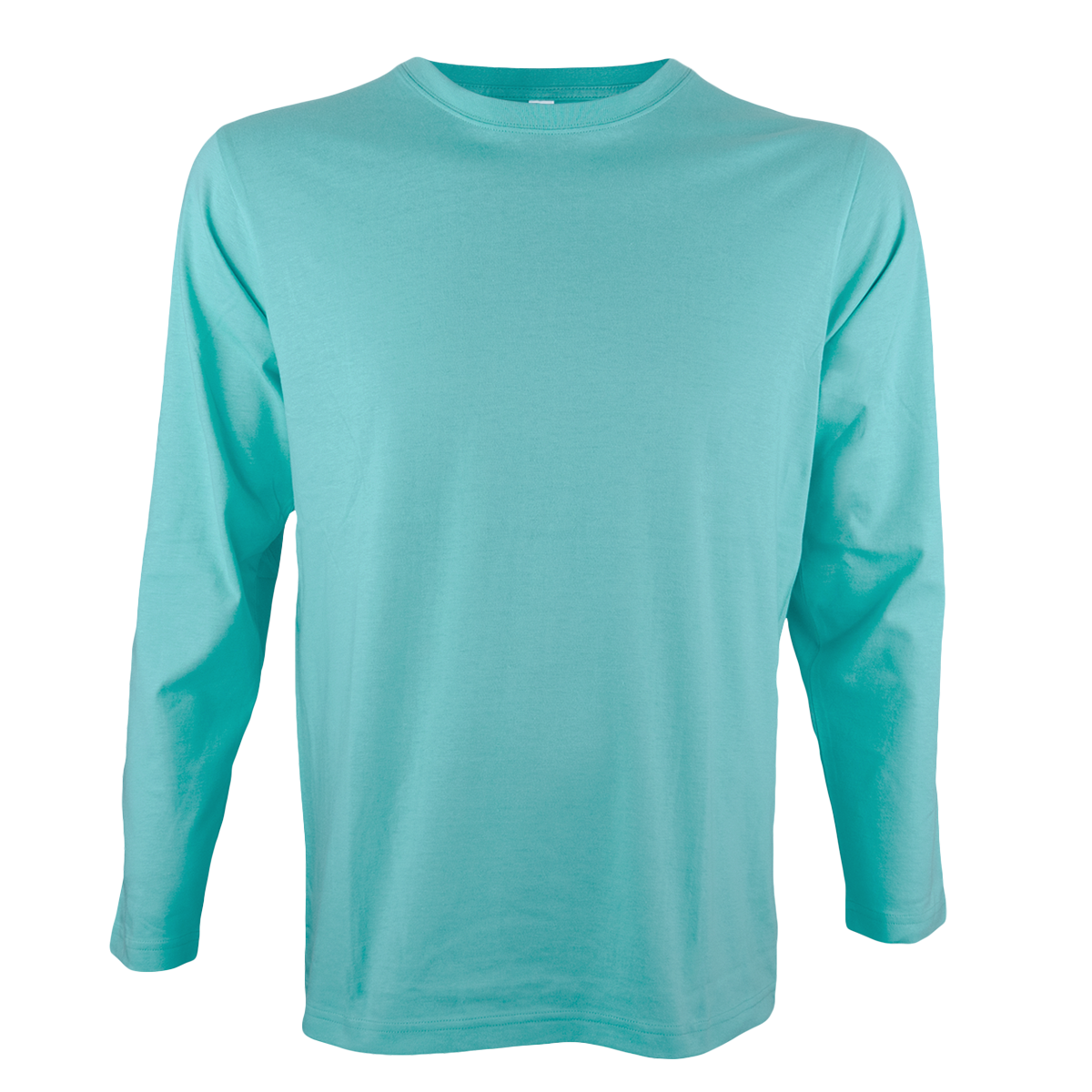 Long Sleeve Comfy Cotton T-Shirt - Tiffany Blue