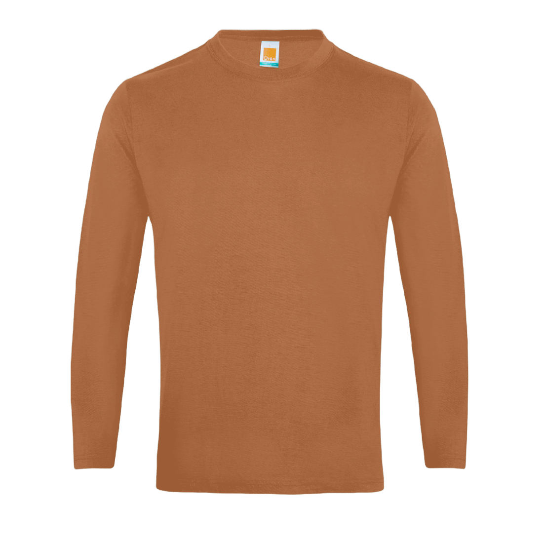 Long Sleeve Comfy Cotton T-Shirt - Caramel
