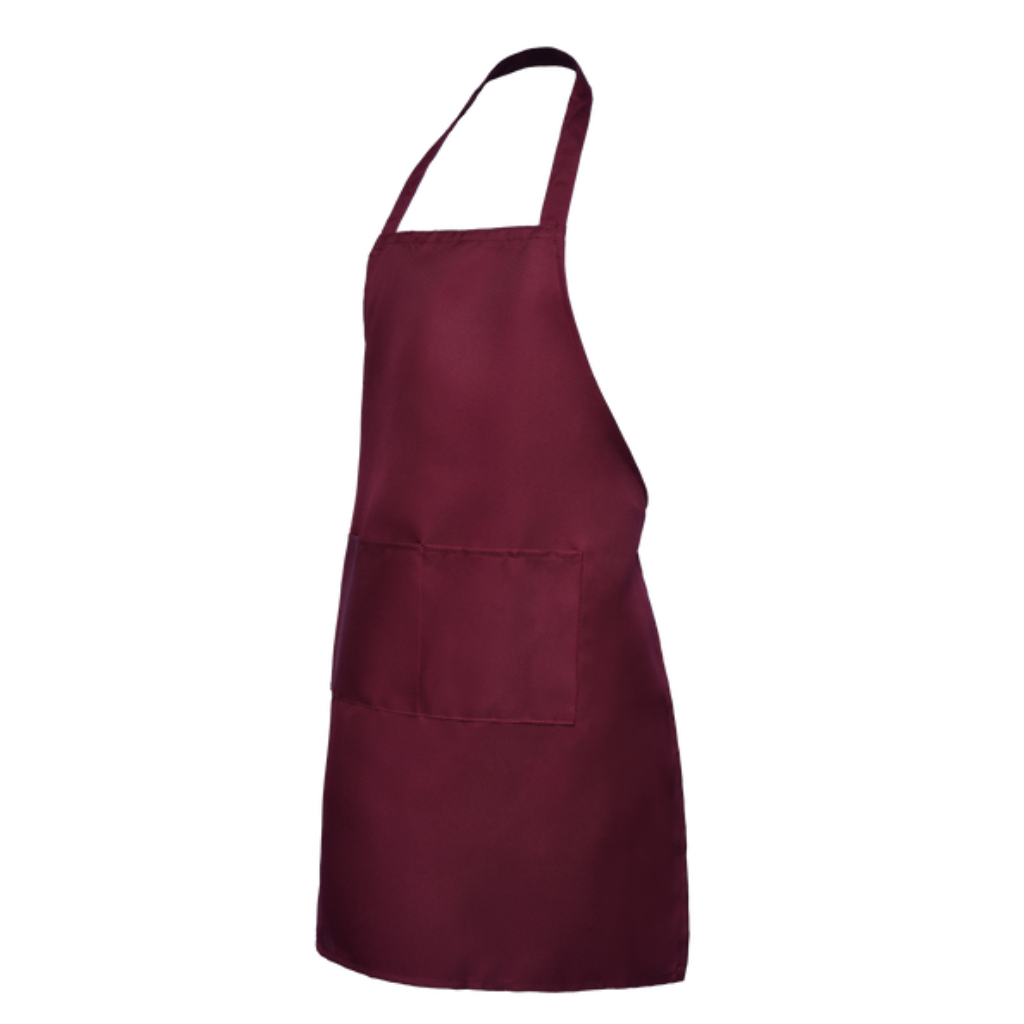 The elegant maroon hue of this apron makes it a memorable and useful corporate gift for valued clients or employees.