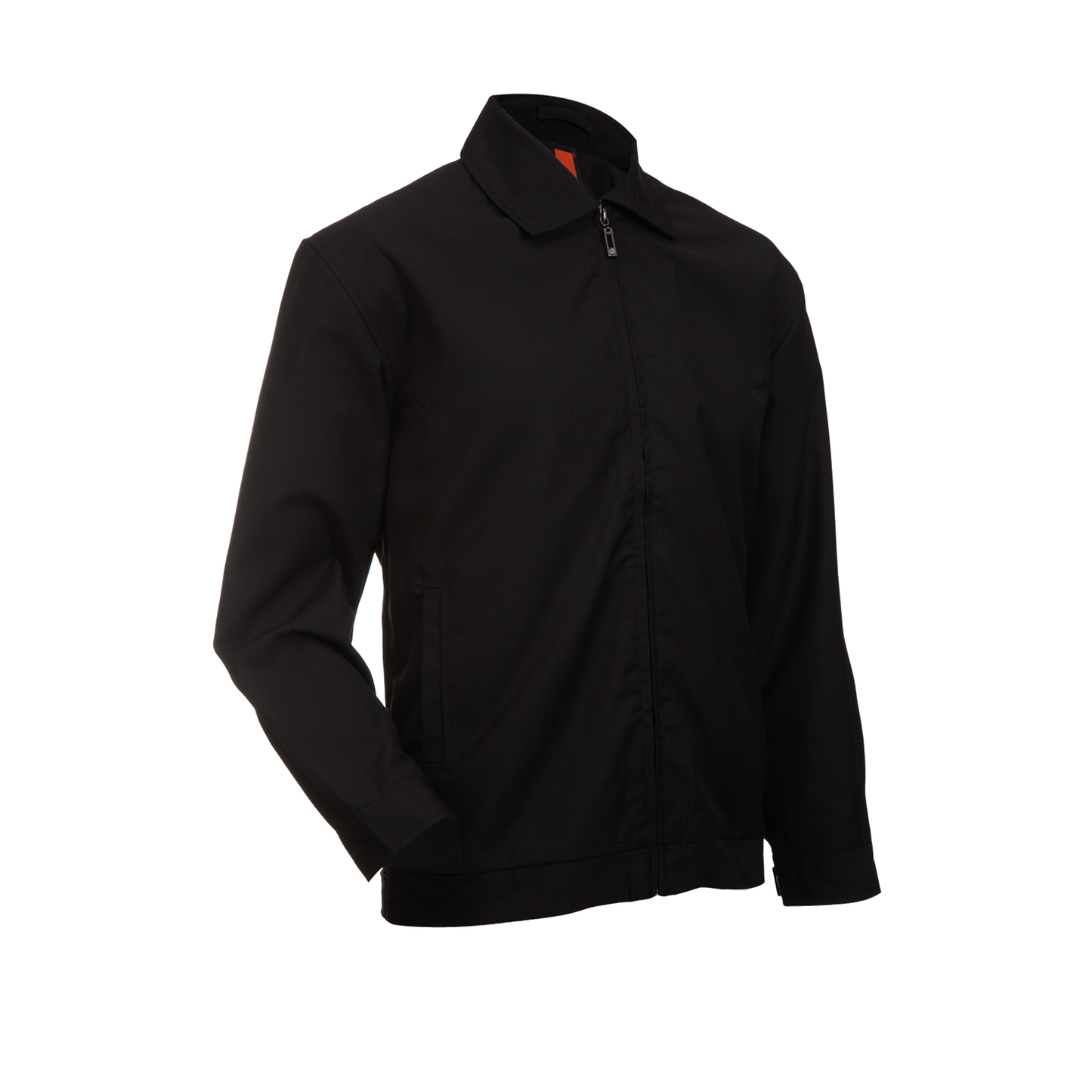 Blended Viscose Full-Zip Corporate Jacket - Black