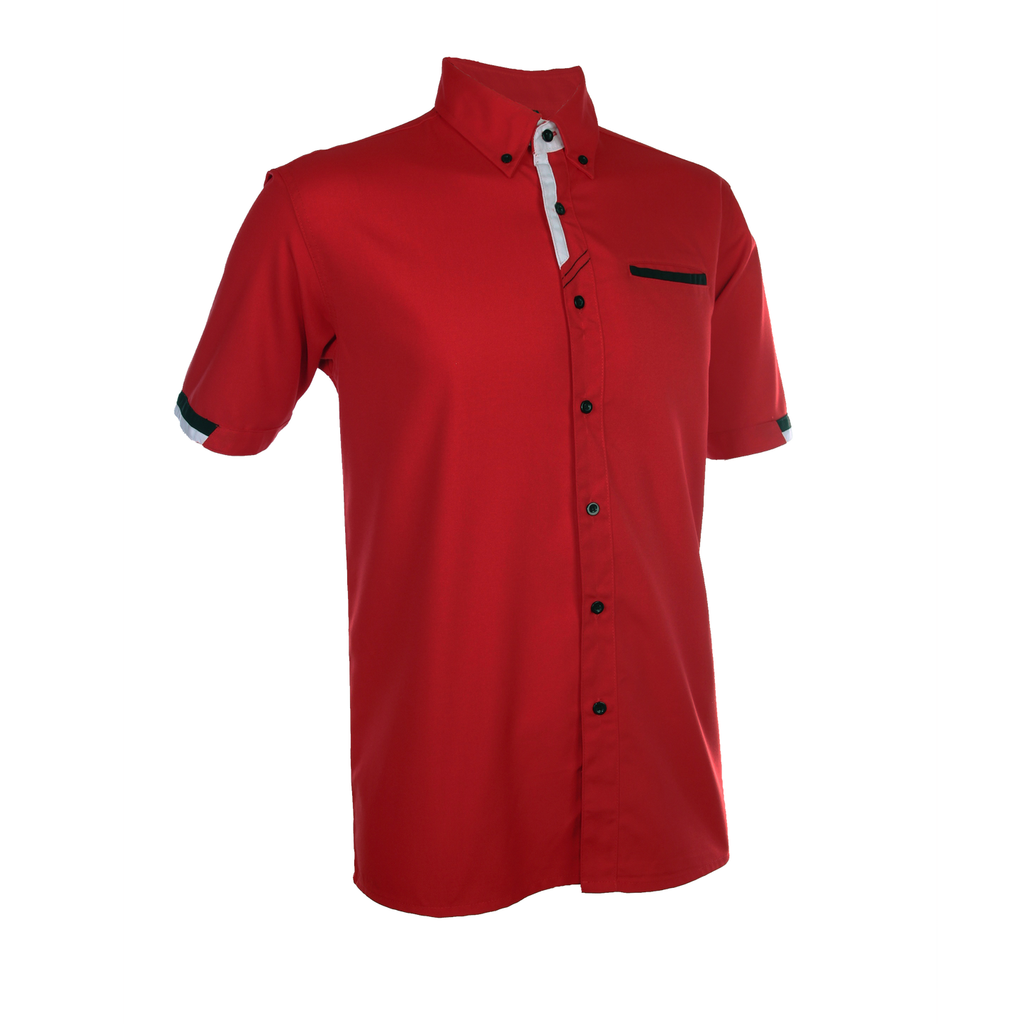 PV Button-Down Collar Shirt - Red